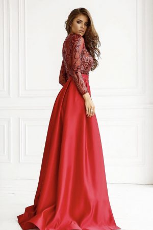Robe Niya Rouge 2 manches