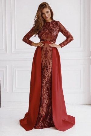 Robe Niya Rouge 2 manches