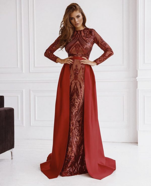 Robe Niya Rouge 2 manches
