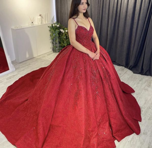 Robe de mariée Irene rouge