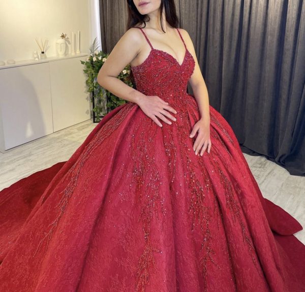 Robe de mariée Irene rouge – Image 3