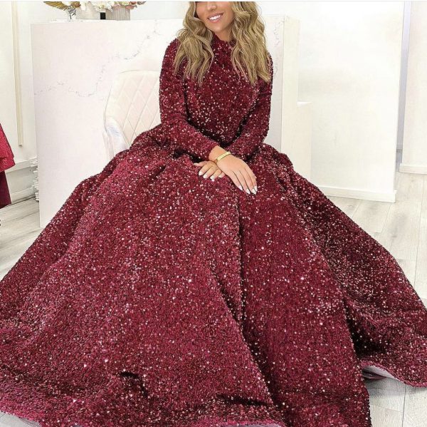 Robe Soukaina à manches – Image 2