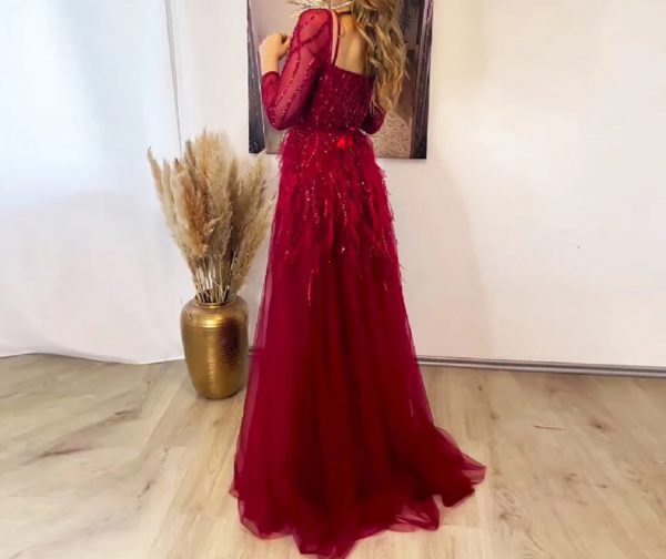 Robe rouge Rania – Image 3
